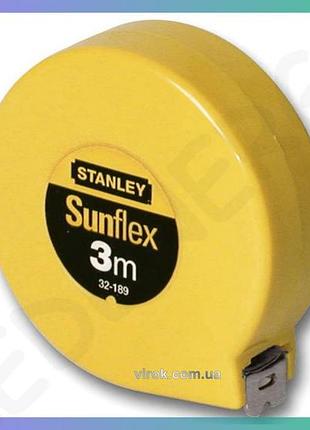 Рулетка stanley sunflex 3м без фиксатора измерительный инструмент для строительства рулетка