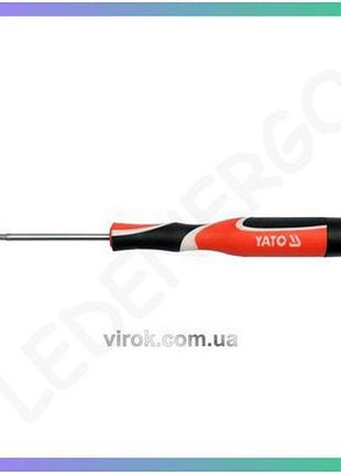 Викрутка плоска прецизійна yato sl3 x 50 мм шліцева викрутка для ремонту електроніки