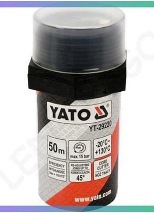 Уплотняющая нить yato 50м нейлоновая для резьбовых соединений до 15 бар для водопровода и отопления