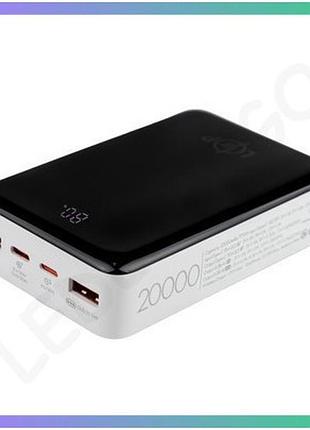 Бездротовий power bank lp pq18 20000mah портативний акумулятор для смартфонів і гаджетів