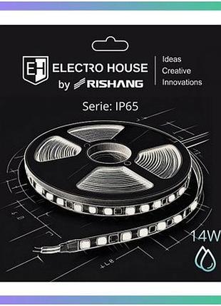 Led стрічка 14вт 24в smd2835 180 діодів 1400 лм теплий білий 3000k ip65 для освітлення 5м ціна за 1м відвантаження бобінами по 5м