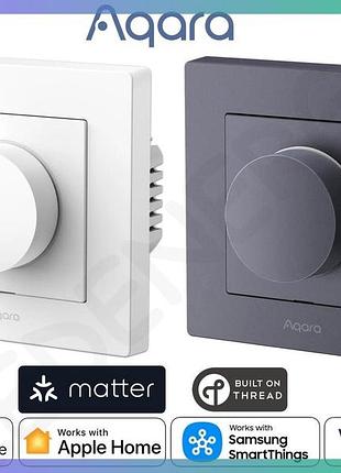 Вимикач димер aqara h2 розумний регулятор яскравості zigbee matter для освітлення білий та сірий
