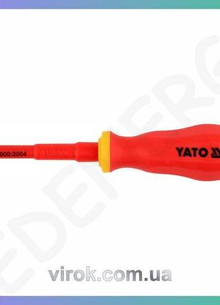 Викрутка хрестова діелектрична ізольована yato pz1 80 мм vde до 1000v для електромонтажних робіт