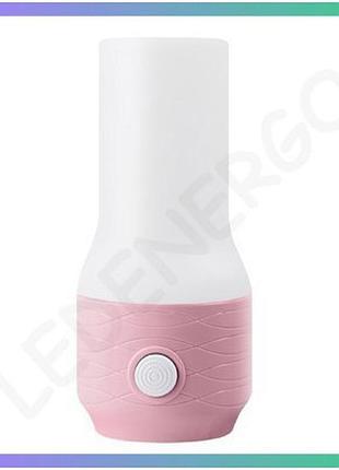 Led нічник candle 0,8w рожевий violux з кнопкою для спальні дитячої кімнати коридору нічне світло