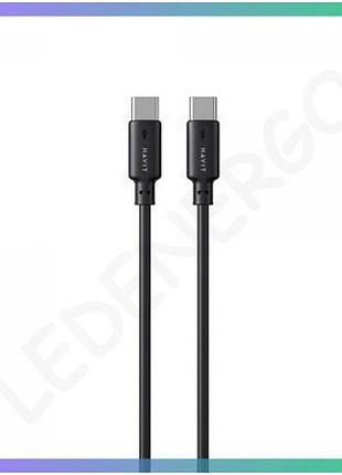 Кабель usb-c havit cb303c 1м чорний для зарядки та передачі даних 3а pd60w