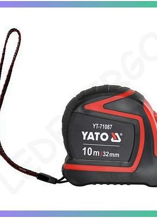 Рулетка измерительная yato 10м 32мм магнитный фиксатор для строительства измерительный инструмент