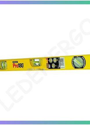 Рівень stanley pro180 80 см 3 капсули обертова 180 градусів для будівельних робіт професійний