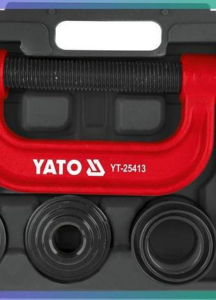 Пресс резьбовой для штифтов и втулок yato ø22 мм l130 мм комплект 9 элементов для ремонта автомобилей