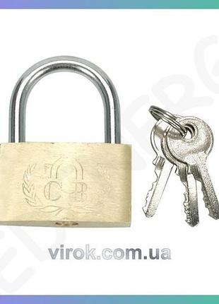 Замок навесной vorel латунный 25мм дуговой для дверей и ворот замок для безопасности
