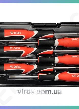 Набор отверток yato torx t5-t10 50мм 6 штук для ремонта электроники прецизионные инструменты