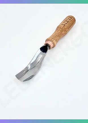 Стамеска клюкарза полога 25мм stryi profi для різьблення по дереву скульптурне різьблення інструмент