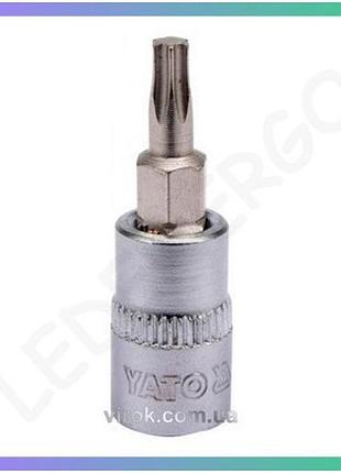 Головка торцева yato 1/4" torx t20 37мм насадка для гайок і болтів торцева насадка