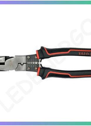 Плоскогубцы комбинированные yato 220 мм изолированные ручки для обработки проводников универсальные инструменты