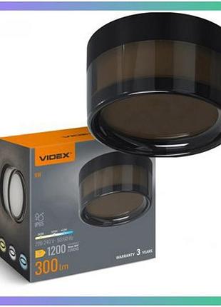 Led світильник вологозахищений круглий videx bhd01 9w 2400-3200-4300k для підсвічування приміщень і вулиці