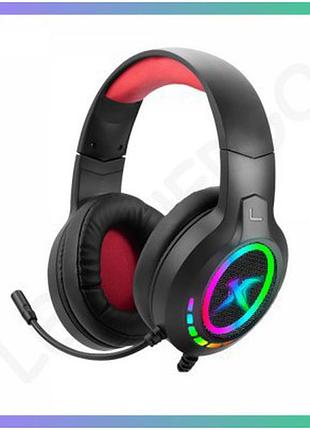 Ігрові навушники з мікрофоном xtrike me gh-904 usb rgb для геймерів з підсвічуванням