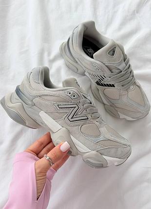 Женские кроссовки new balance 9060 grey 1950 беланс серого цвета