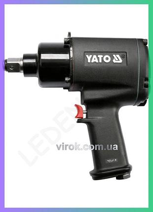 Гайковерт ударный пневматический yato квадрат 3/4" 1300 nm для профессионального использования механизм затяжки