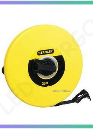 Рулетка измерительная stanley 30м х12мм фиберглассовая для строительства рулетка для измерения
