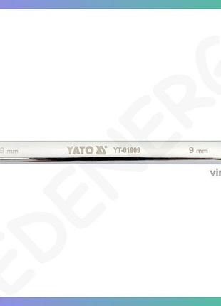 Ключ рожково-накидной yato с трещоткой crv м9мм l130мм для ремонта автомобилей и техники