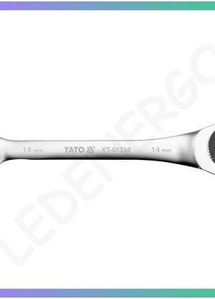Ключ рожково-накидной с трещоткой yato м14 189 мм для ремонта автомобилей и техники инструмент для гаек