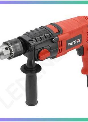 Ударная дрель yato 1200 вт сетевой с самозажимным патроном для бетона и металла