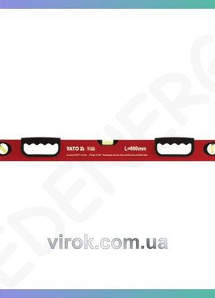 Алюминиевый уровень yato 60 см 3 капсулы 2 ручки для измерения равенства поверхностей