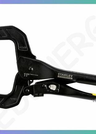 Зажимные клещи stanley fatmax 280 мм плоскогубцы с фиксатором и с-образными губками для механики