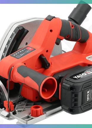 Дисковая погружающая пила yato 18v 4ah диск ø140мм 0-45° по дереву и металлу