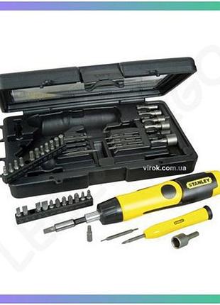 Отвертка реверсивная stanley pistol grip ratchet трещотка набор из 38 насадок для ремонта инструмент для мастера