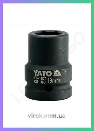 Головка торцевая ударная yato 3/4 19мм 50мм для гаечных соединений шестигранная