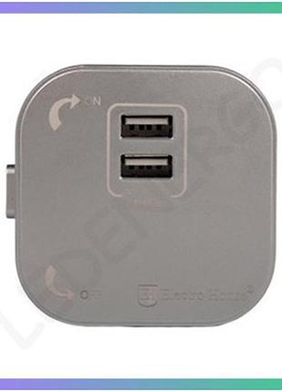 Розетка трековая двойная usb 2.4 а unique elegance pandora серебро для электроприборов розетка