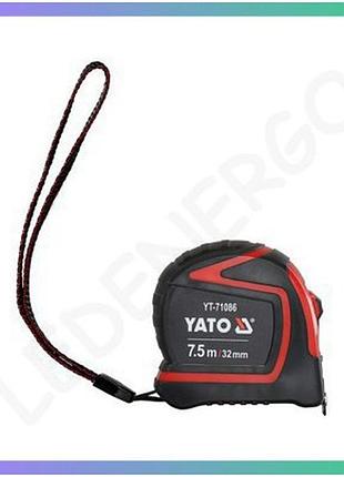 Рулетка измерительная yato 7,5 м 32 мм магнитный фиксатор для строительства и ремонта