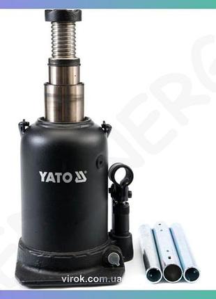 Гідравлічний домкрат стовбцевий yato 12 т висота 230-593 мм підйомник для автомобіля