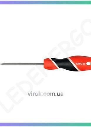 Отвертка плоская yato 100 мм намагничное лезвие шлицевая универсальная инструмент для ремонта