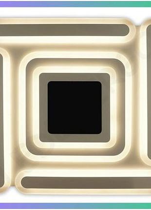 Led світильник matrix 120w квадратний білий з пультом керування для освітлення кімнат до 42 м2 smart світильник