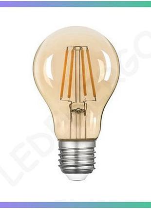 Світлодіодна лампа filament violux a60 10w e27 2200k бронзова для побутового освітлення економія енергії