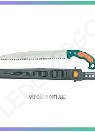 Садовая ножовка vorel 300 мм для обрезки веток с пластиковой ручкой и чехлом