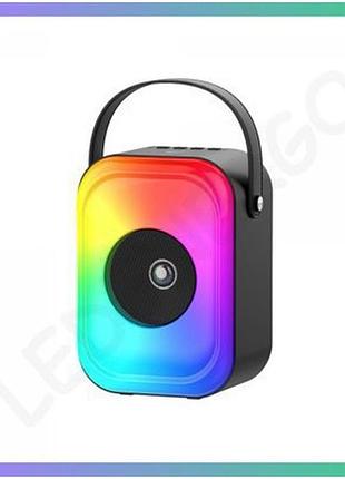 Портативна колонка havit hv-sq128bt 5w rgb чорна бездротова колонка з мікрофоном для музики
