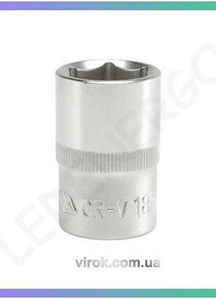 Головка торцевая 6-гранная yato 1/2" 18 мм короткая для гаечных соединений