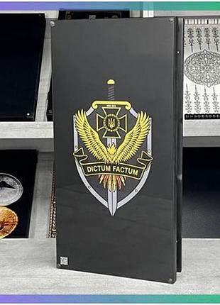 Дерев'яні нарди зі скляним полем dictum factum 60х30 см подарунок для керівника ігровий набір