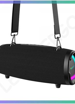 Портативна колонка havit sk903bt 60w ipx6 rgb чорна бездротова колонка з функцією powerbank для відпочинку