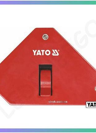 Магнитная струбцина yato 13,5 кг держатель для сварочных работ с переключателем 85х139х25 мм