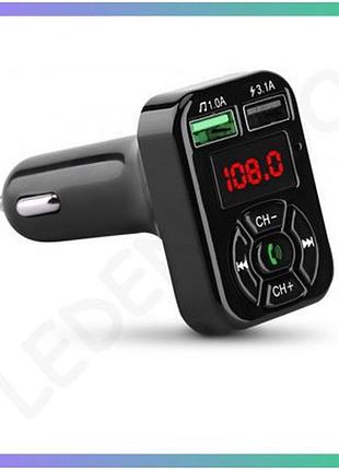 Fm модулятор havit hv-fm807bt чорний bluetooth передавач для автомобіля зарядний пристрій 12-24v