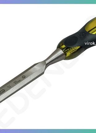 Ударная стамеска stanley fatmax 16мм для работы с деревом ручка пластик резина