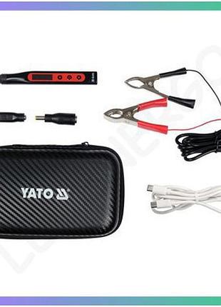 Паяльник портативный yato 9-24в 18-65вт t=90-480°c наконечник t12 для ремонта электроники паяльник