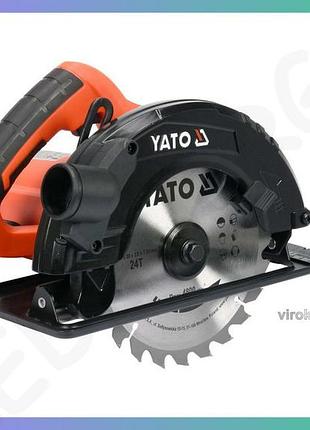 Дисковая пила yato 1.5 квт диск ø185x20x2.8 мм для резки древесины угол 0-45° глубина ≤65мм
