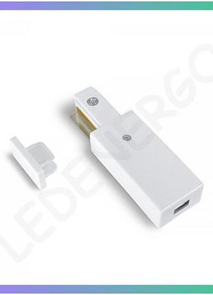Комплект конектор 1-фазний заглушка videx білий для електропроводки безпечне з'єднання
