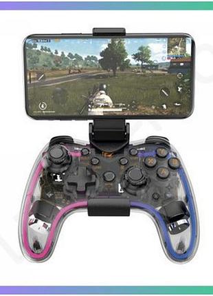 Ігровий бездротовий геймпад havit hv-g180bt rgb transparent контролер для пк і консолей геймпад