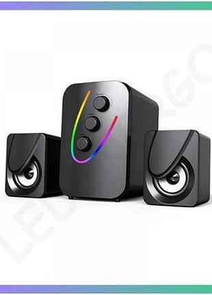 Акустична система 2.1 havit sf140bt 11w usb чорна для комп'ютера ігор звук