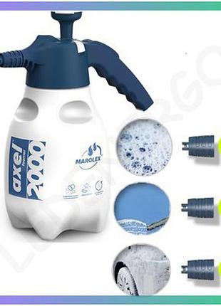 Піногенератор ручний marolex axel 2000 2 л 0,4mpa viton для миття автомобіля 3 режими піни